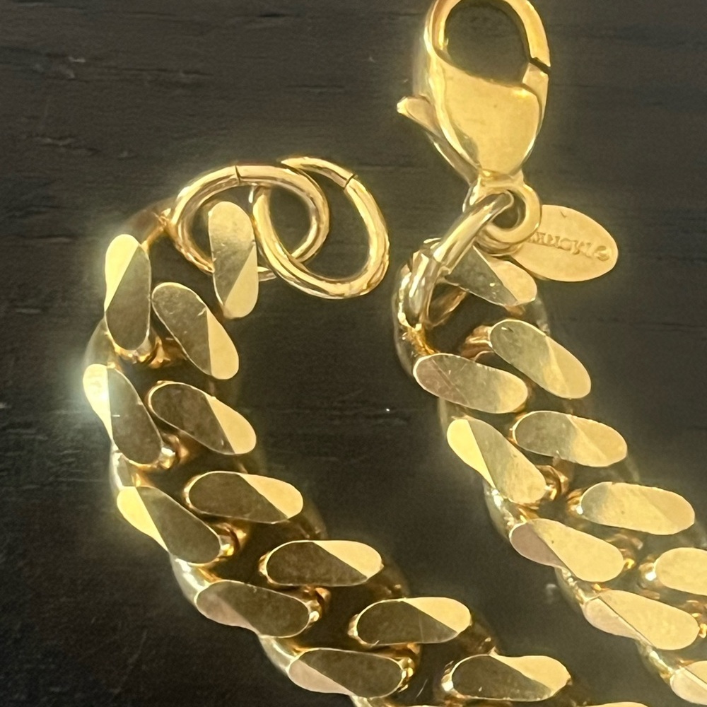 Monet gold plated, Cuban link chain necklace,  23” long , circa 1980s, - Picture 2 of 4